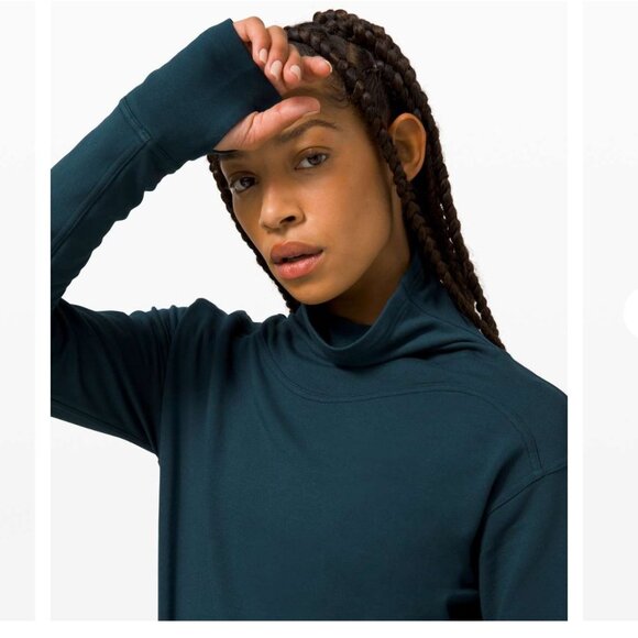 Lululemon Warm Down Funnel Neck Long Sleeve Size 4 in Submarine - Picture 5 of 13